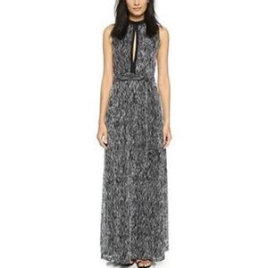 Alice + Olivia Melange Ramon Key Hole Maxi Dress size 2 chic high end luxury